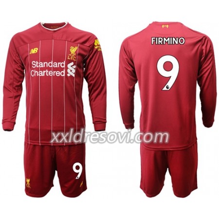 Liverpool Firmino 9 Domaći Dječji Komplet Dresovi za Nogomet 2019-2020 Dugim Rukavima (+ kratke hlače)